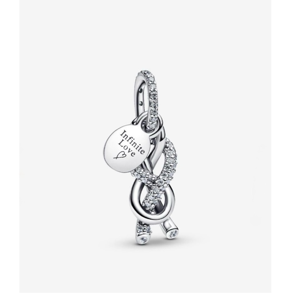 Pandora - Pavé Infinity Knot Dangle Charm